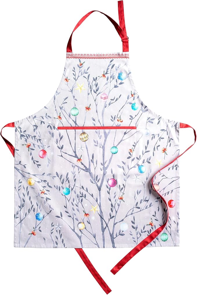Maison d' Hermine 100% Cotton Apron for women with Pocket Kitchen Chef Apron for Men Cooking Easter Decorations