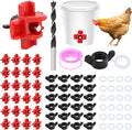 Chicken Water Nipples,25pcs Horizontal Chicken Nipple Waterer for Poultry Coop,Leakproof Poultry Watering System Non Leak,Water Saving Design for Drinkers Quail Duck Outdoor Use,with Drill Bits/Tape