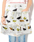 Cute Egg Collecting Apron with 8 Deep Pockets, Multi-Pocket Farmhouse Apron for Kids & Adults, Durable Egg Gathering Dress for Chicken Duck Goose Eggs, Kitchen & Parent-Child Activity