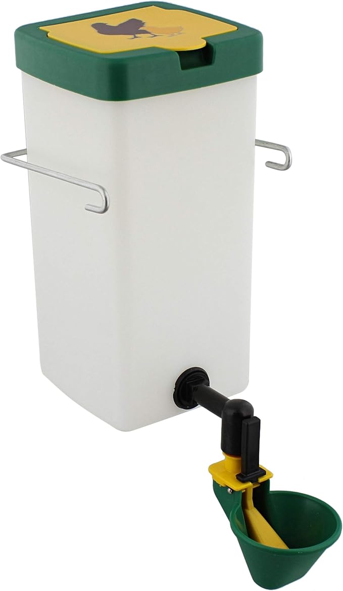 Rural365 Automatic Chicken Waterer System - 1L Green Poultry Watering Cup for Indoor Outdoor Pet Water Dispenser