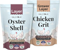 Chicken Grit & Oyster Shell Bundle – 100% Natural Mineral Grit & Limestone Calcium for Layers & Growers – Strong Eggshells, Healthy Digestion, USA Mined, 2-Pack (4 lbs. Each)