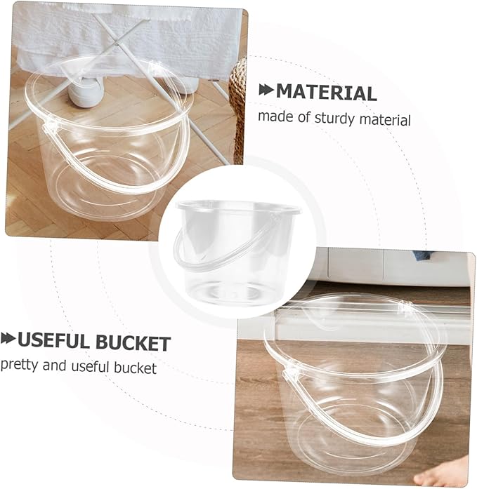 Plastic Water Bucket with Handle Multipurpose Laundry and Gardening Container Sturdy Water Storage for Home and Farm Use