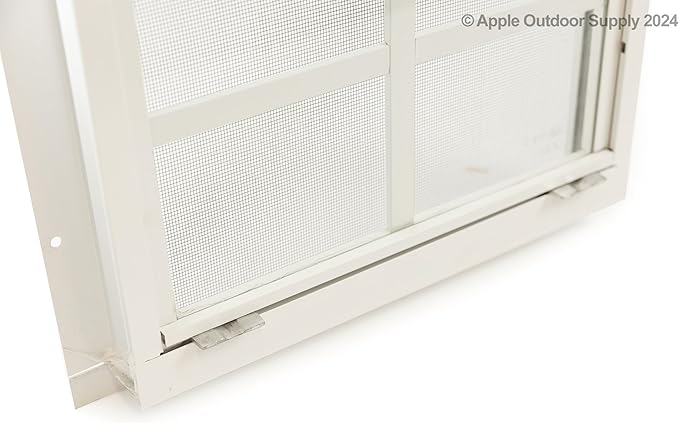 Shed Windows 12x18 (2-Pack) | Sliding Windows with Tempered Glass & Screens | Flush Mount, White Aluminum Frames for Sheds, Chicken Coops & Playhouses