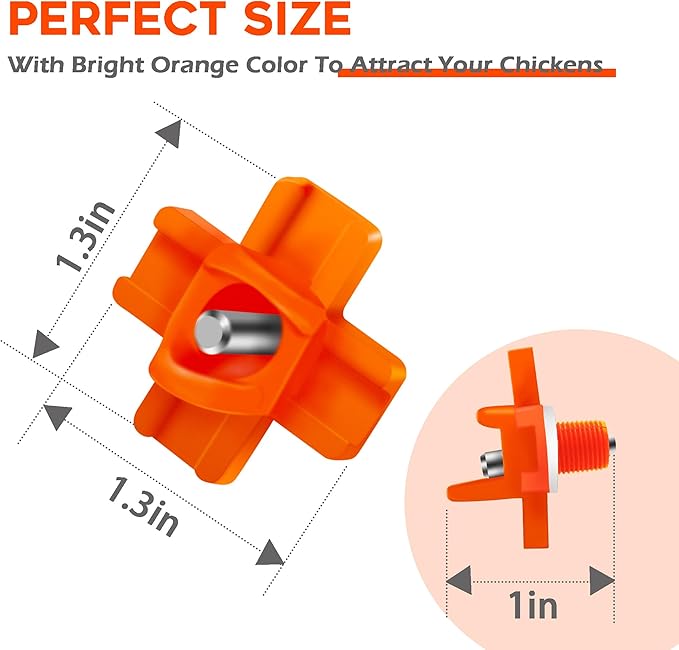 Chicken Waterer Nipple Horizontal Side Mount Automatic Nipples Drinker for Chickens 16 Pack