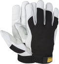 Wells Lamont 1919A4 Goatskin Leather Gloves - Mechanics Style, ANSI Cut A4, Double Palm, XX-Large, 1 Pair
