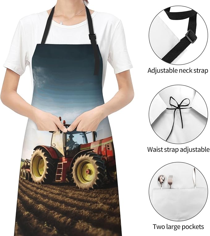 Aprons for Women with Pockets Waterproof Apron Adjustable Bib Turquoise Blue Gold Marble Apron Chef Apron