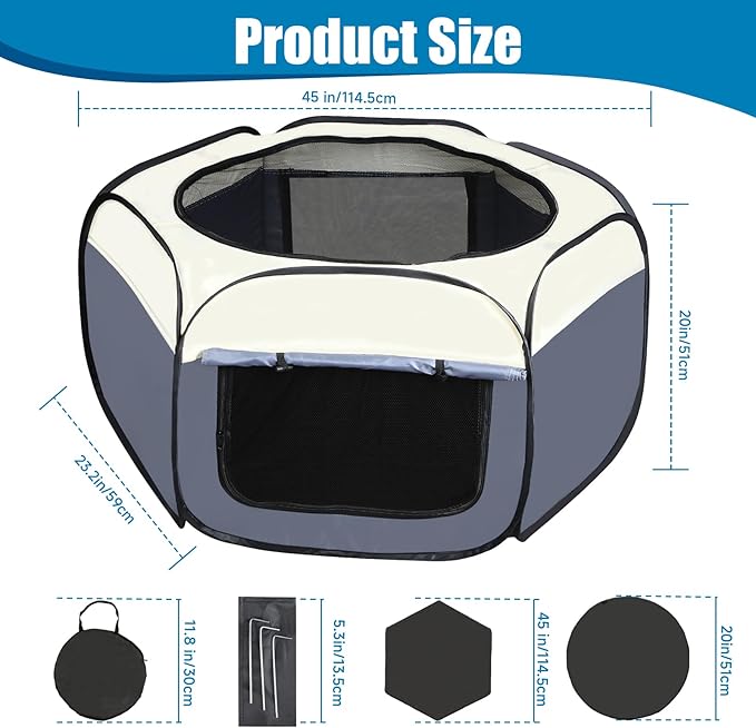 Chick Brooder Box for Chick Starter Kit - 2026 Upgrade Double Door Chicks Brooder Pen/Playpen/Baby Chickens Supplies Chick Tent Up to 15 Baby Chicks,Quail,Duck