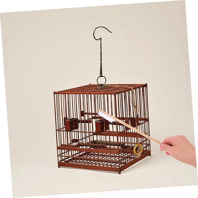 SUPVOX 2Pcs Bird Cage Cleaning Brush and Droppings Shovel Set Efficient Pet Bird Supplies for Small Animal Cage Cleaning Ensures Habitat and Promotes Bird Health
