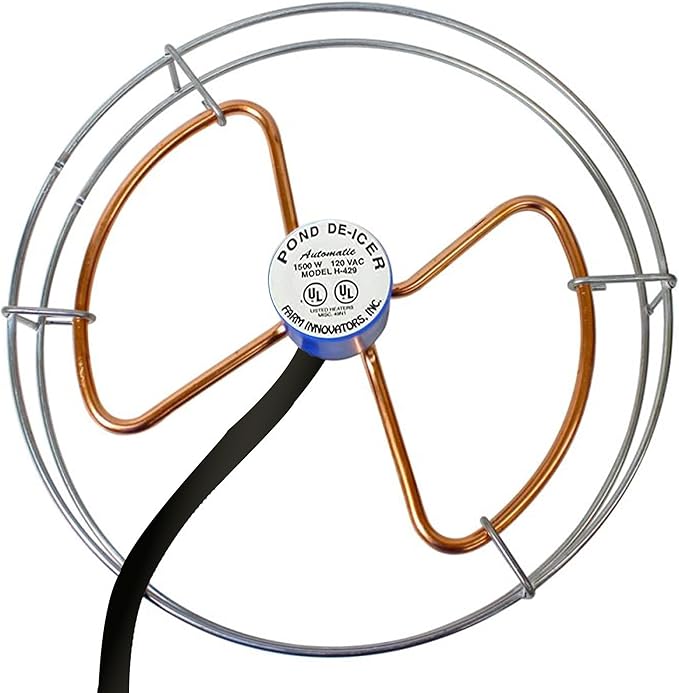 Farm Innovators H-429 1500 Watt Cast Aluminum Submergible Water Tank Deicer, Self Regulating Thermostat (4 Pack)