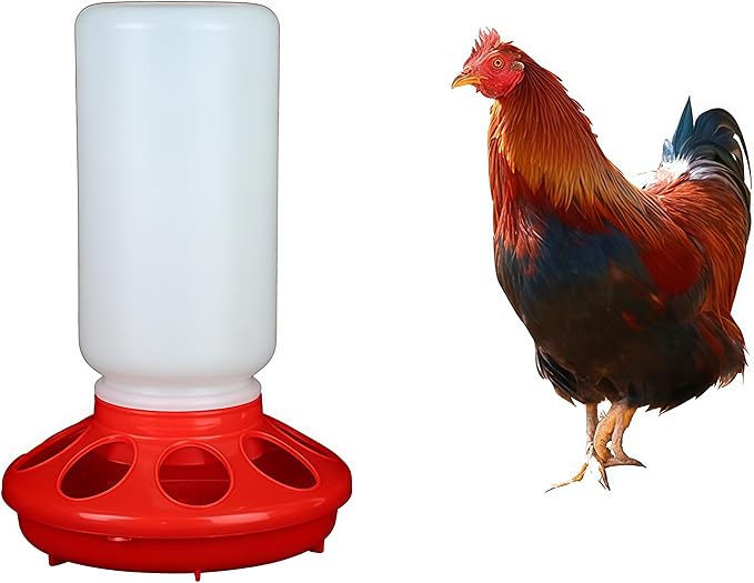 Chick Waterer and Feeder Automatic Small Poultry Water Drinkers Dispensers Harmless Material Baby-Chick Feeder and Waterer Set Kit for Brooder