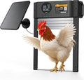 Automatic Chicken Coop Door – Solar Powered Aluminum Auto Chicken Door with Light Sensor, Timer & Manual Control, 2500 mAh Battery +USB-C Backup, Waterproof, Anti-Pinch Safety, Fits Most Poultry Coops