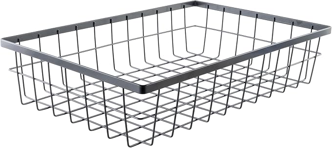 G.E.T. WB-1814-MG Urban Renewal 17.75" x 11.25" Wire Basket, 4" Tall, Metal