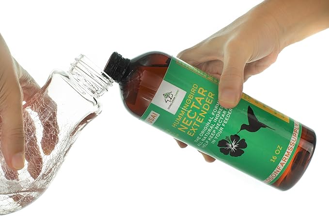 Hummingbird Nectar Extender – Extends Nectar Life and Attracts Hummingbirds Naturally All Organic Keeps Fresh Longer - Enjoy Clear Without Frequent Changes – 16 oz Bottle