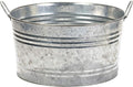 Little Giant® Galvanized Round Tub | Large Metal Bucket | Classic Utility Metal Bucket with Handle | Feeding, Watering & Washing Bucket | 15 Gallons