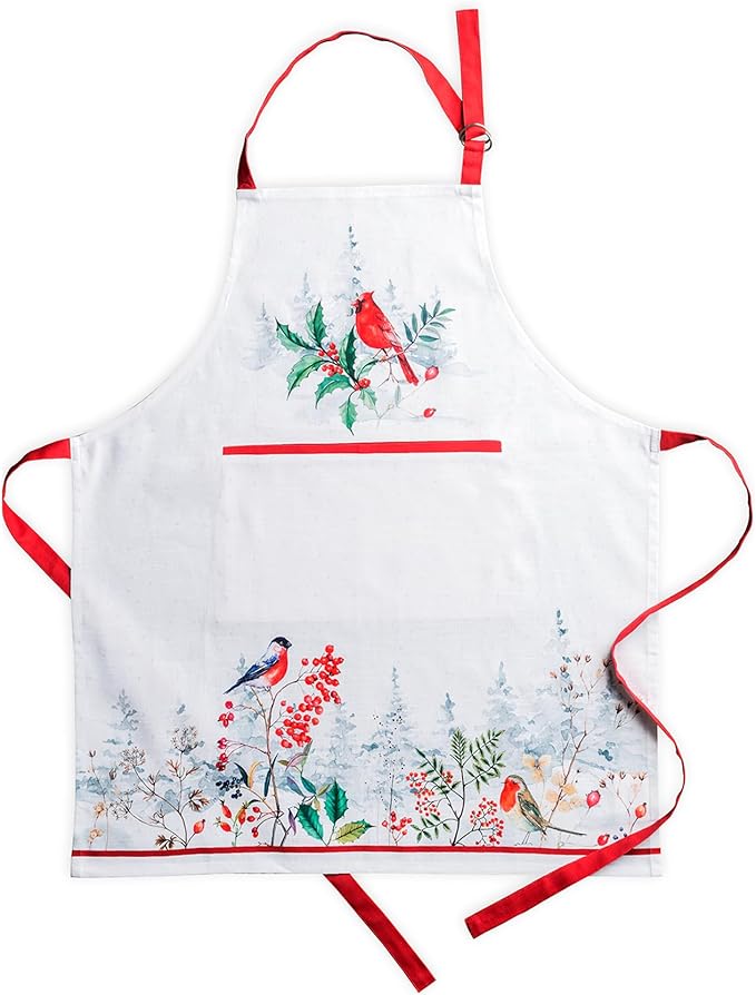 Maison d' Hermine 100% Cotton Apron for women with Pocket Kitchen Chef Apron for Men Cooking Easter Decorations