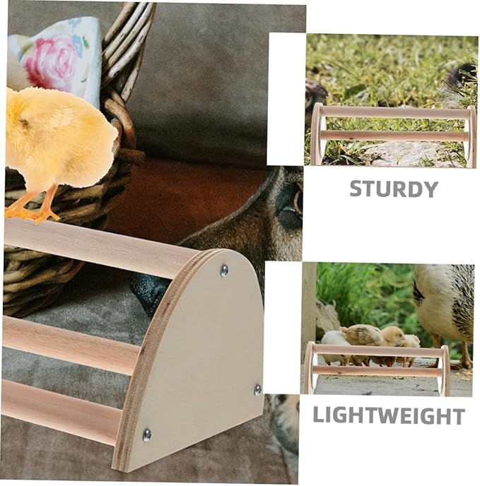 Chick Roosting Bar for Brooder Portable Wooden Perch Stand Dual Functionality Chicken Swing for Indoor Outdoor Use Activity for Growing Chickens Brooders