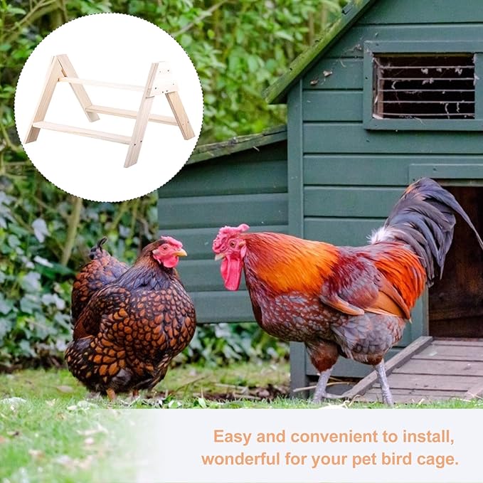 Chicken Wooden Jungle, 1 Pc Birds Gym, Chick Perch Wood Stand Chicken Cage Wood Roosting Bar Toys for Coop and Brooder for s Hens Chicks |43X34X25.5CM