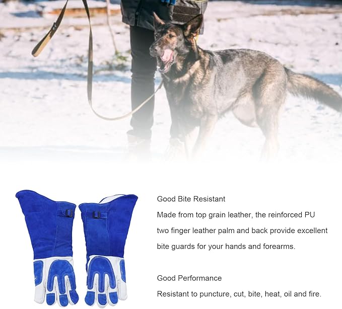 Eujgoov Animal Handling Gloves Anti Animal Scratching and Biting Gloves Extended and Thickened Warm Protective