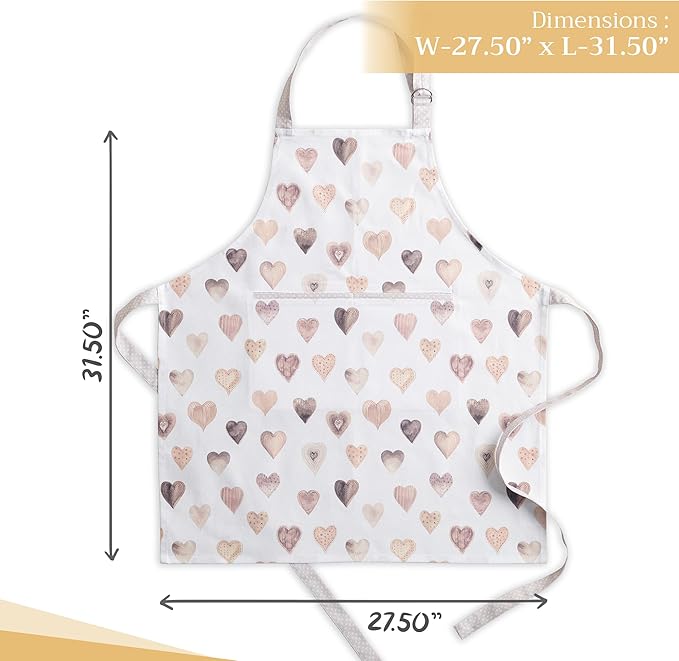 Maison d' Hermine 100% Cotton Apron for women with Pocket Kitchen Chef Apron for Men Cooking Easter Decorations