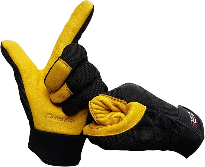 SKYDEER Full Grain Deerskin Leather Gloves for Men and Women, Extra Soft and Hands Protection, 3D Ergonomic Design (SD2210)