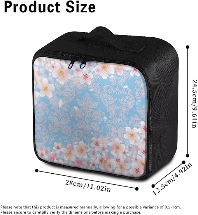 Rnyleeg Empty First Aid Bag Medical Kit for College Dorm First Aid Kit Camping Portable Medicine Organizer Bag for Outdoor Sports Cherry Blossom