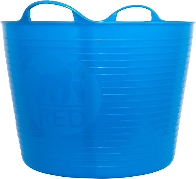 Red Gorilla Large Flexible Plastic Tub, Toy Storage, Laundry, Gardening & More, 38 Liter/10 Gallon, Blue