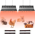 JUSONEY Chicken Coop Heater for Chicks,Brooder Heater with 2pcs Heat Lamp(250W and 175W),Adjustable Temp & Height Chicken Brooder Box Supplies for Chicken Livestock Dogs Sheep Pets