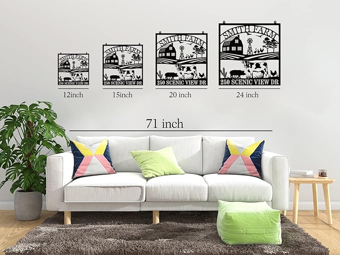 Personalized Farm Sign, Custom Outdoor Ranch Decor, Personalized Metal Family Name Signs, Indoor Outdoor Metal Farmhouse Farm Sign, Farmhouse Decor, Farmer Presents