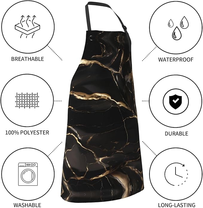 Multidimensional Space Heavy Duty Waterproof Apron with Pockets for AdultsResistant Grilling, Gardening, Painting