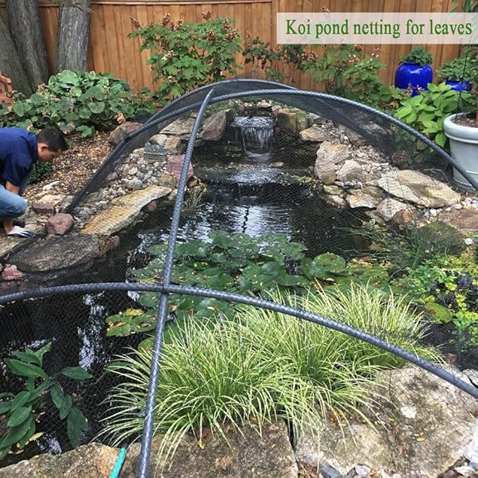 50X50 FT Bird Netting for Chicken Coop, 1 in Mesh, Woven Chicken Netting Roof Mesh Cover Garden Protection for Vegetables, Blueberry, Strawberry Plants, Fruit Trees.