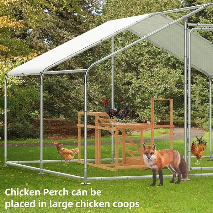 Chicken Perch Chicken Toys for Coops with Bird Swing, Ramp, Platform, Food Storage Easy to Clean, Suitable for coop Backyard Farms 34.5" x 27.5" x 31.5"