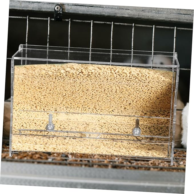 VANZACK Automatic Food Trough Acrylic Chicken Feeder Bird Feed Bowl Parrot Accessories Easy Install