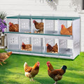 Chicken Nesting Box - 10 Compartment Chicken Laying Boxes Metal Chickens Coop | Wall Mount Roll Away Nesting Boxes for Laying Eggs for Chickens Hens Ducks Poultry Easy to Install & Clean
