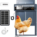 Automatic Chicken Coop Door Solar Powered, LCD Display, Timer & Light Sensor, 20-m Remote Control,Electirc Door,4 Modes, USB Rechargeable Battery, Light Blue
