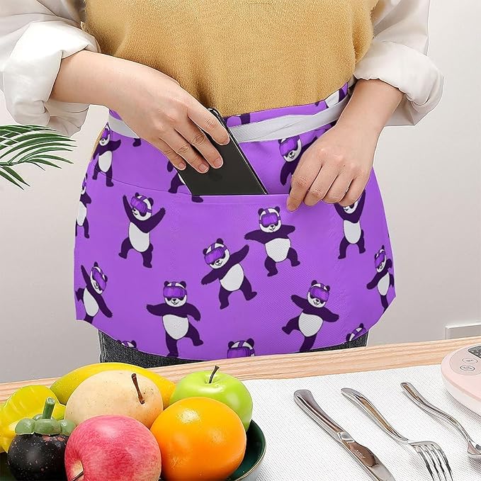 Unisex Half Waiter Waist Short Apron Waterproof Chef Works Waitress Aprons