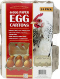 6-Egg Paper Egg Cartons - 24 Pack