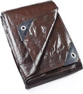 GUARD SHIELD Brown Tarp 12x20 Feet Waterproof Tarps Lightweight Camping Tarp Outdoor Multi Purpose Poly Cover 6mil