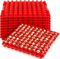10 Pcs 90 Egg Plastic Trays Quail Egg Flats Holder for Quail Pigeon Dove Bird Flat Carton (Red)