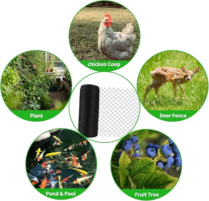Woven Bird Netting 30X30 FT, 1/2" Mesh, Strong Bird Net Protect Fruit Trees, Blueberry, Vegetables, Strawberry Plants, Garden Netting Pest Barrier, Against Deer, Squirres, Small Critters