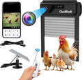 Automatic Chicken Coop Door - with 1080p Camera - Solar Powered - 5000mAh Battery - App Remote Control and Opener with Timer - Auto Open&Close - Heavy Duty - Night Vision - Alarm Drive
