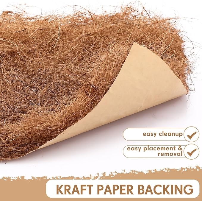 Yerliker 3 Pack Chicken Nest Box Pads Laying Hen Nesting Box Liners Nesting Pads Natural Coconut Fiber for Chicken Coop Bedding Fit Most Nest Boxes