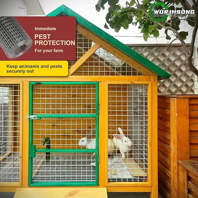 Black Hardware Cloth 16'' x 20' PVC Steel Vinyl Coated 1/2 inch Galvanized Wire Mesh Roll (19 GA) Chicken Wire Fence Roll, for coop Fences,Screen mesh, Rabbit/Snake Fences, Poultry enclosures, etc.