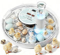 MeeF Egg Incubator for Hatching 28 Eggs, Auto Flip, Independent Atomizing Humidifier, with Duck and Goose Egg Trays (White)