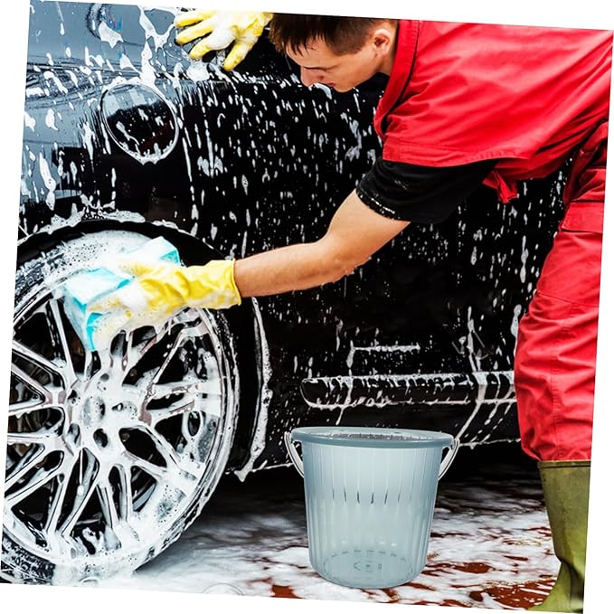 ABOOFAN Water Barrel for Car Detailing Plastic Bucket Portable Water Container for Home Garden Farm Use Handle