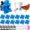 Dreyoo 12 Pcs Horizontal Chicken Waterer Nipples, Automatic Poultry Nipple Waterer with Drill Bits for Bucket Chicken Feeders, Non Leak Chicken Waterer Kit for Chicken Coop Outdoor