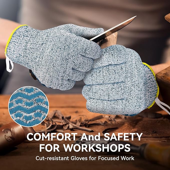 HandLove Cut Resistant Gloves, 100% Food Contact Safe, CE Level 5 Premium Protective Cutting Gloves