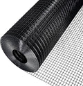 Black Hardware Cloth 48 in × 100 ft, 19 Gauge 1/2 inch Black PVC Vinyl Coated Welded Wire Fence Supports Poultry Netting Chicken Coop Cover Wire Fencing