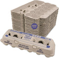Stromberg's Grade A Large Printed Egg Cartons, Biodegradable and Eco-Friendly, Made From Recycled Materials, With Educational Prints for Safe Handling Instructions and Nutrition Facts, 4,500 Pack