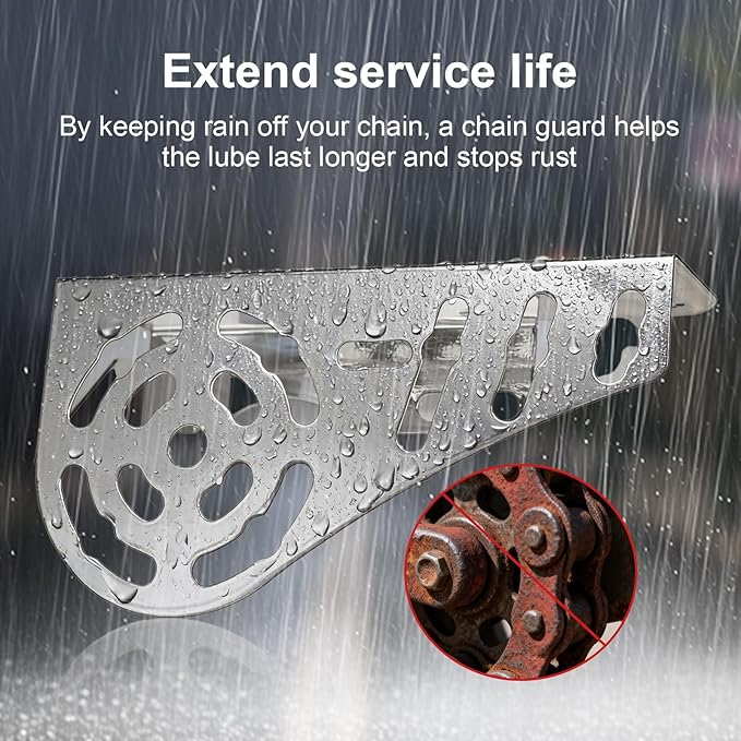 Mini Bike Chain Cover for Predator 212cc Guard Clutch Cover for Coleman CT200U CT200U-EX CT100 BT200X Engines Mini Bike Parts(Silver Coating)