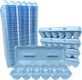 Cackle Hatchery Foam Egg Cartons for Chicken Eggs Holds 1 Dozen Eggs (Blue, 50pk)